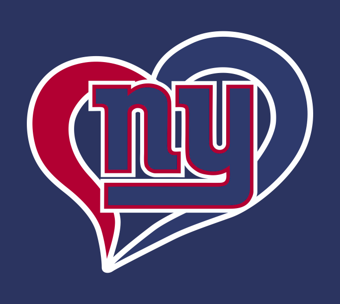 New York Giants Heart Logo vinyl decal